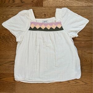 Madewell Patchwork Square Neck Top
